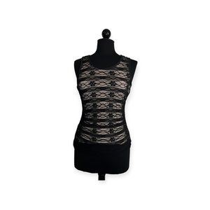 Voice Women’s Black & Cream Tank Top